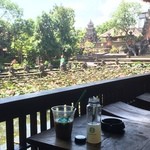 Starbucks - 池のそばのテラス席