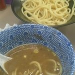 庵悟 - つけ麺　食べかけです。