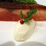 カンブーザ - パンナ　アップ　ちょっとサワークリーム味でピンクペッパーがいい色味を演出