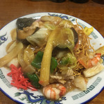 龍麺 龍 - 五目かた焼きそば1000円