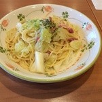 サイゼリヤ サンストリート浜北店 - キャベツのペペロンチーノ:二皿目(作り直しの分)