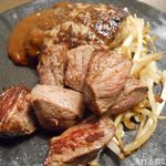 鉄板Diner JAKEN - やわらか牛ステーキ・特撰黒毛和牛ハンバーグステーキ