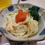 元祖立ち飲み屋 - 「明太スパサラ」200円也。