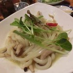 うどんのペペロンチーノ