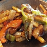 福香八 - 黒酢豚。豚肉さんが大きくて食べごたえあり！