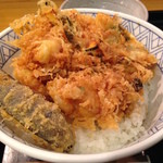 銀座 ハゲ天 - かき揚げ天丼タレ無し