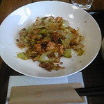 シエスタ　茶処ひびき - 主菜（キャベツと挽肉の赤みそ炒め） 2016.1.18