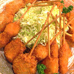 こう太 - 串かつ、ソースは壷で出てきました、もちろん二度つけ厳禁ですよ❗️