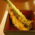 グルメバイキング オリンピア - タラバ蟹とカラフトししゃもの天ぷら