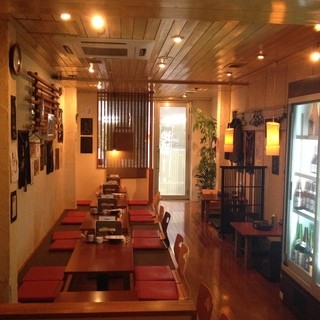 The interior of the store has a modern Japanese style.