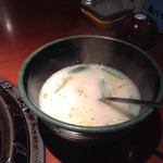 紋次郎 - 焼肉セットのスープ