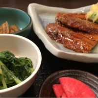 かみいし - さんま蒲焼と野菜天婦羅880円