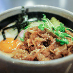 くるまや - お肉と月見山かけうどん☆