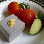 明神館 - 朝食：トマトも胡瓜もうまい！