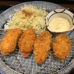 七代目 卯兵衛 - カキフライ定食1000円（お代わり+ドリンクサービス）