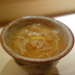 鮨 あらい - 干し貝柱と百合根の茶碗蒸し