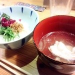 旬鮮 なが田 - じゃこめしと鯛の吸い物（2015.11月）