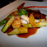 ガーデンレストラン シェフズ テラス - アスパラガスと海老のガレット