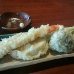 蕎麦しみず - 天ぷら。
