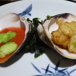 味あら井 - はまぐり、タケノコ、ぎんなん、京人参