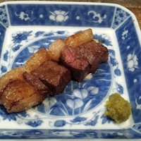 柳家 - 鹿肉　柚子胡椒と一緒に