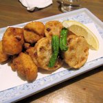 旬酒和食 芳べえ - 鶏とレンコンの唐揚げ2015.11.30