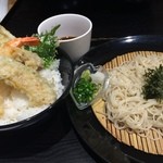 ISOGAMI　FRY　BAR - 天丼（塩）+ざる蕎麦
