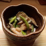 わらべ - ナスと甘長唐辛子の味噌和炒め