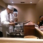 てんぷら 深町 - 深町さん親子。横から見ると鼻から口の線がソックリ!!(撮影許可済)