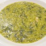 トラットリア ダ コヴィーノ - ポレンタ、ホウレン草、パンチェッタのスープ