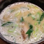 ラーメン巌哲 - 鴨白湯 （限定の創作 塩つけ麺） 高加水ちぢれ麺に変更