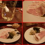 オステリア ブッコ - もち豚のロースハムレホールかけ、イタリアン蕪の葉とロシアンサラダ添え