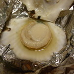 追分温泉 - ホタテのホイル焼き