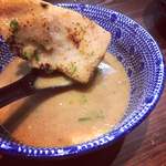 だしと麺 - 鶏と鯵煮干しの一番搾りつけ麺(味玉付)