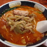 支那麺 はしご - 搾菜だんだん麺（麺硬め、大辛）
