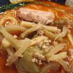 支那麺 はしご - 搾菜だんだん麺（UP）