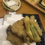 喬司 - かきとアスパラの天ぷら