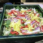 香水亭 - なんと！10種類の京野菜が敷き詰められています。お花畑のよう。。