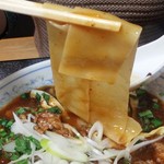 竹林坊 - 四川牛麺冬バージョンご飯付税別840円／28年1月撮影