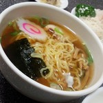 竹林坊 - おすすめセット付半ラーメン／28年1月撮影