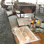 めかり潮風市場バイキング - バーベキュー用コーナ（炭の準備できてます）