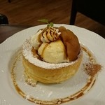 星乃珈琲店 - キャラメルりんごのスフレパンケーキ