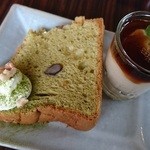 ポタージュ - 抹茶シフォンケーキとコーヒーゼリームース♬手作りでたまらなく美味しい