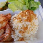 Macky's Sweet Shrimp Truck - ガーリックオイルとライス