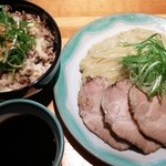 ラーメン巌哲 - 盛り（夏の献立）＋豚マヨ丼
