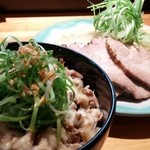 ラーメン巌哲 - 盛り（夏の献立）＋豚マヨ丼