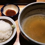 ラーメン巌哲 - 広島県呉産 太刀魚＋鯛茶漬けセット（ご飯＋胡麻醤油）2015年10月メニュー