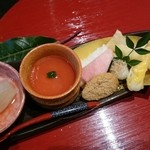 京都一の傳 本店  - 季節の前菜盛り合せ