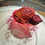 エクアトゥール - （2016.1) ショコラとカシスのパウダー、イチジクコンポート