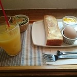 あおくまカフェ - モーニングセット